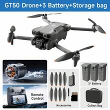 AXNEN Máy bay không người lái GT50 không chổi than nâng cấp năm 2026, được trang bị điều khiển từ xa FPV lớn 4,3 inch, động cơ không chổi than, ống kính kép ổn định hình ảnh điện tử EIS độ nét cao (trên và dưới), pin dung lượng cao bền lâu, với các tính năng như bay lơ lửng bằng cảm biến quang học, chế độ không đầu, chụp ảnh bằng cử chỉ, dễ vận hành ngay cả đối với người mới bắt đầu, là máy bay không người lái chụp ảnh hoàn hảo cho Giáng sinh và các ngày lễ khác. - Nhiều màu - Xem 16