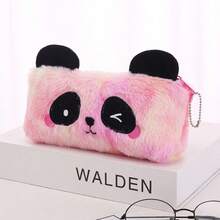 Cute Cartoon Cat Plush Pencil Case, Zipper Design, Large Capacity, Soft & Fluffy, Suitable For Storing Stationery, Cosmetics, And More, An Ideal Gift Choice,Bag - Multicolor - View 25