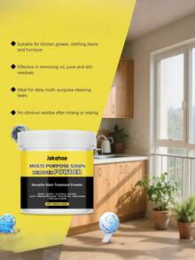 Multi-Purpose Stain Remover Powder, Daily Household Kitchen Surface Oil Stain & Dirt Multi-Purpose Cleaning Powder - Powdery - View 6