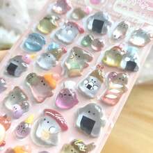 3D Cartoon 3D Embossed Crystal Stickers, Embossed Stickers Super Monsters 2.0 Cute Japanese Style 3D Reusable Stickers Gift Box Stickers Phone Case Stickers - Multicolor - View 3