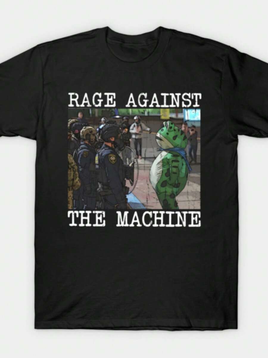 Rage Against The Machine T-Shirt Unisex Rock Band Graphic Tee Must-Have For Metal Fans Soft Comfy Top Perfect For Concerts Live Shows Men Women - màu đen - Xem 1