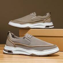 2026 New Summer Men's Slip-On Loafers: Breathable Canvas, Flat & Cozy, Versatile Casual Footwear - Khaki - View 6