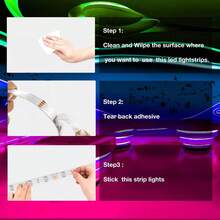 1-30m USB 5V RGB LED Strip Light With Remote Control, Self-Adhesive LED Tape Light With 16 Color Changing And 4 Dynamic Modes, Suitable For Room Lighting, TV, Kitchen, Party, Bar, Corridor Decoration - Multicolor - View 5