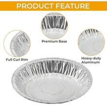 The Baker Celebrations 100 Aluminum Foil 6 Inch Pie Pans, Disposable BaFKing Plates, Made In USA, Heavy Duty Tins, Mini Pies, Quiche And Tarts - Silver - View 9