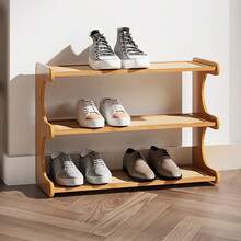 LIVINGANDHOME 3/4/5 Tier Bamboo Shoe Rack,Floor Standing Shoes Storage Shelf Rack,Shoes Storage Organizer For Hallway Enterway - Brown - View 8