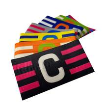 2/1pc Multi-Color Captain C Armband For Football, Basketball, Team Division, Unisex, Adjustable Player Band For All Ages, Nylon Material, High Elasticity, Non-Tight, Accurate Captain Position, Suitable For Various Training And Matches, Your Best Football Sports Partner - C - View 4
