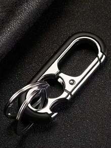 1pc Multi-Functional Car Key Chain, Stainless Steel Motorcycle Waist Hanging Key Chain, Unisex Pendant - Multicolor - View 3