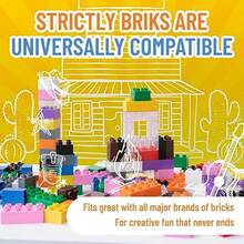Easy Grip Building Blocks Set Educational Construction Toy for Cognitive Development Compatible with Major Brands 108 Pieces Multicolor - 07-Colores de niña - Ver 2