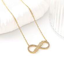 1 pieza Colgante con símbolo del infinito minimalista, diseño delicado, accesorio de acero de titanio de alta calidad - Multicolor - Ver 3