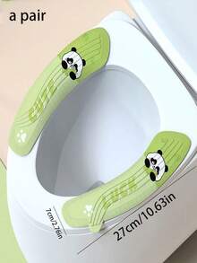 一对创意卡通马桶垫套，四季皆宜，防水，可爱，粘性马桶垫套 - 彩色 - 查看 13