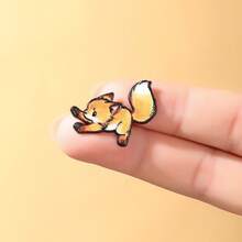 Cute Fox Enamel Brooch, Fashion Decorative Brooch Pin, Badge, Jewelry Gift Gifts For Mother, Father, Graduation, And Teacher - Multicolor - View 7