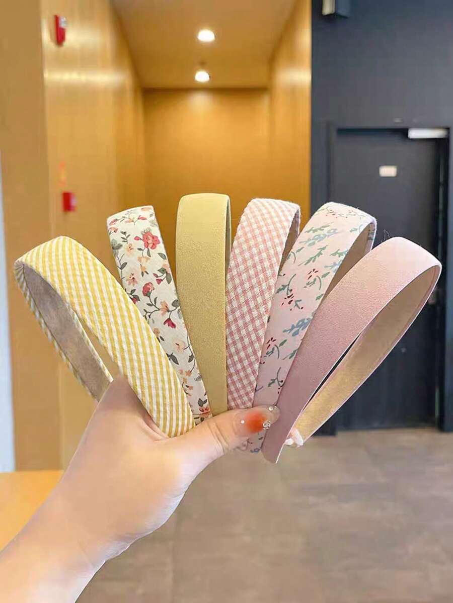 6 chiếc băng đô và dây buộc tóc, băng đô tối giản, phụ kiện tóc đa năng cho hoạt động ngoài trời, thiết kế mới năm 2026. - Nhiều màu - Xem 1