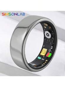 SIMSONLAB Nuevo anillo inteligente 2025, anillo de fitness inteligente con podómetro, diseño unisex, regalo ideal para deportes y ocio para hombres y mujeres, también un regalo perfecto para el Día de San Valentín - Plateado - Ver 10