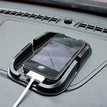1pc Black Non-Slip Car Phone Holder Pad, High Temperature Resistant Car Dashboard Pad, Phone Non-Slip Mat, Car Interior Decoration Accessory, Anti-Slip Car Mat - 1pc Black Mobile Phone Holder Anti-slip Pad - View 8