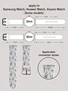 1条柔软弹性透气薰衣草色表带，兼容三星、荣耀智能手表，尺寸可选38mm、40mm、41mm、42mm、46mm、45mm、44mm、49mm；时尚休闲硅胶表带，适用于苹果手表Ultra系列SE/11/10/9/8/7/6/5/4/3/2/1 - 彩色 - 查看 12