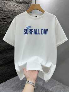 Men's Fashionable Printed Loose Casual Versatile Short Sleeve T-Shirt | Exquisite Design | Summer Essential | Stylish Matching, Showcasing Your Style - White - View 3