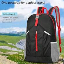 Foldable Hiking Backpack Lightweight Packable Basic-Daypack Collapsible Bag Water-Resistant Travel Men Women Camping Cycling Outdoor - màu đen - Xem 6