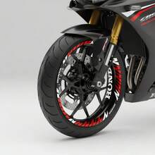 Calcomanias Stickers Para Rines  Completo Rin Moto - Rojo Reflejante - Ver 2