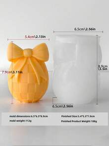 3D硅胶蝴蝶结复活节彩蛋模具 | 适用于石膏、环氧树脂、蜡烛、肥皂 | 情人节和复活节礼物、派对装饰的理想之选，手工爱好者的推荐 - 彩蛋模具 - 查看 10