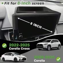 Cter Console Organizers Compatible With 2020-2025  Corolla And 2022-2025 Corolla Cross Accories Dashboard Insert Behind 8-Inch Scre And Middle Console Tray 2PCS Not For 2026 Model - 儀表板托盤和中控台零件 - 黑色 - 查看 3