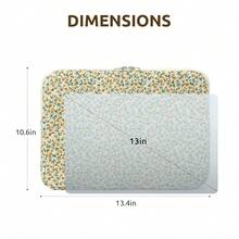 Puffy Laptop Sleeve 13-15.6 Inch Cute Quilted Laptop Protective Case Padded Floral Computer Sleeve For MacBook (B-Yellow, 13 Inch) - B-黃色 - 查看 8
