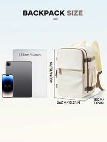 Ryanair Cabin Bag - Travel Backpack, Meets Ryanair Size Requirements, Dimensions 40x30x20 Cm, Can Be Used As Cabin Backpack/Carry-On Bag/Short Trip Backpack, Easily Fits Under Seat, Fits 14-Inch Laptop, Lightweight Commuter And School Backpack, Fashionable Laptop Bag, Short Business Travel Luggage, Unisex Solid Color, Travel/Trolley/Flight Approved Airplane Backpack, Laptop Backpack Gift For Men & Women - Multicolor - View 10