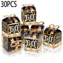 30 件黑色生日派对礼盒，包括 15 周年、40 周年、50 周年、60 周年、70 周年和 80 周年纪念礼盒、生日派对礼物、周年纪念物品、婚礼宾客装饰品、婚礼宾客礼物、情人节礼物、厨房和酒吧用品、派对礼品、圣诞节 - 黑色 - 查看 13