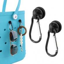 2Pcs Hooks Set Charms Accessories For Bogg Bags And  Bag - Insert Hook Holder With Small Key Chain - 黑色 - 查看 8