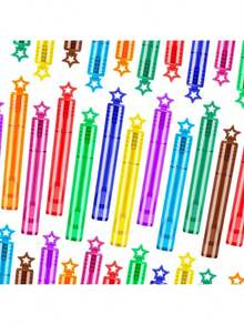 60/48/24支装迷你泡泡棒，散装泡泡棒，带星形帽，适合生日、嘉年华、派对、感恩节、圣诞节、婚礼礼物，不含泡泡液 - 彩色 - 查看 3