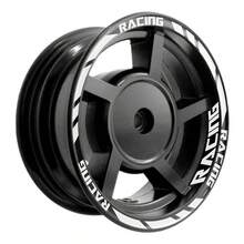 Kit Calcomania Sticker Rin 10 Ws150 W150 Reflejante Neon - Rojo Reflejante / Blanco Reflejante - Ver 7