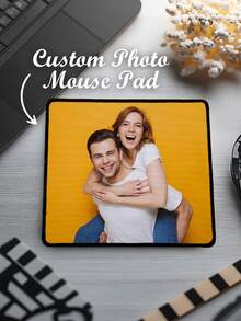 1pc Customized Photo Or Logo Printed Mouse Pad, Personalized Desk Accessory, Computer Gaming Mouse Pad, Comfortable Mouse Mat For Office, Laptop, Home, Travel, Gift For Gamers, Couples, Friends, Family - Style 2 - View 7