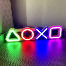 1pc 3D Creative Geometric Game Controller Neon Light Sign, Wooden LED Neon Light Art Decor, Suitable For Game Room, Bar, Computer Room, Store, Multi-Functional Wall Decor With Switch Control, USB Powered, Plastic Material, Perfect For Bedroom, Gaming Area, Birthday Gift Decoration - White - View 16