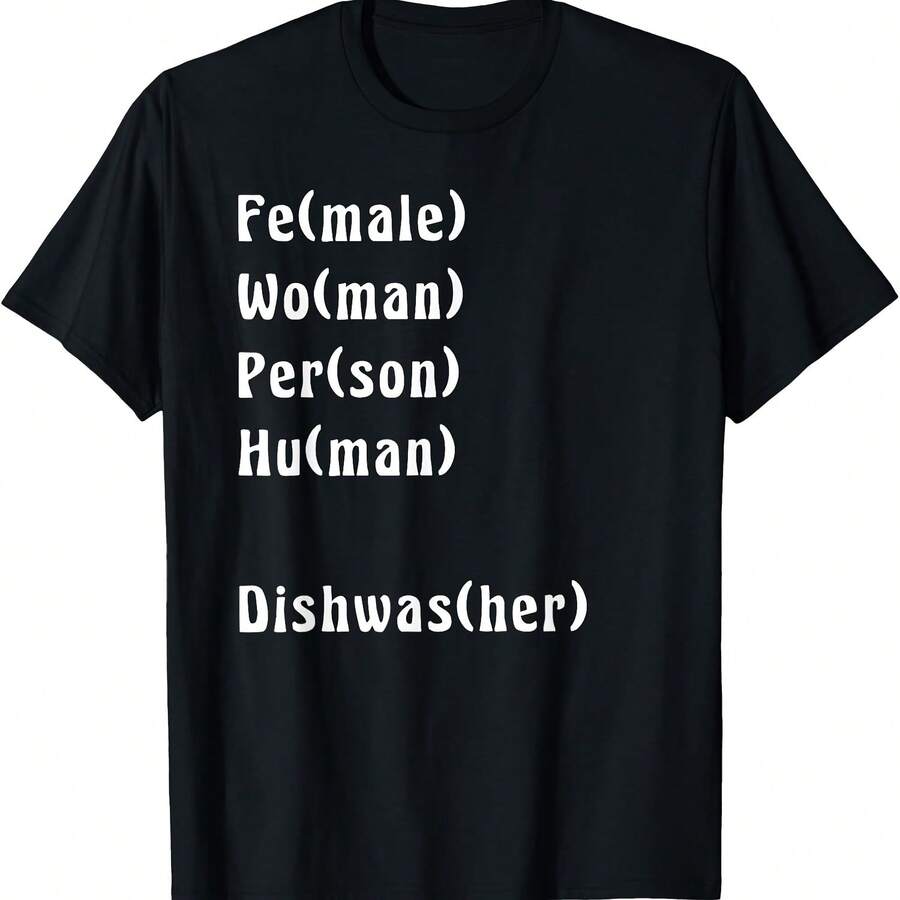 Camiseta de broma divertida para hombres meme y lavaplatos. - Negro 2 - Ver 1