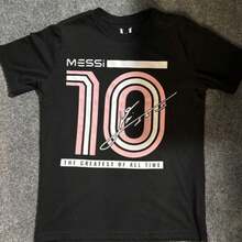 Lionels Messis Number 10 Inters Miamis FC MLS TShirt - Multicolors, Full Size. - 黑色 - 查看 1