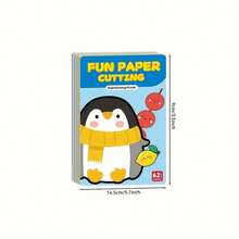 62 pièces Set amusant de découpage de papier pour enfants, outils de conception de découpage de papier créatifs, fournitures d'art de découpage de papier, livre de pratique de compétences en découpage, convient aux garçons et filles de 3 ans et plus, idéal pour le collage/l'artisanat de papier afin d'améliorer la dextérité, cadeau parfait pour l'anniversaire ou Noël des enfants - Multicolore - Voir 4