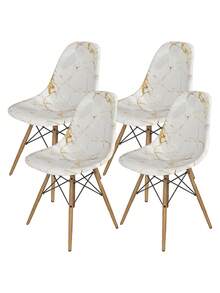 1pc Butterfly & Floral Milk Silk Stretch Curved Shell Chair Cover, Skin-Friendly Material For Enjoying Outdoor Leisure, Adds Charm To Garden Life. - Multicolor - View 10