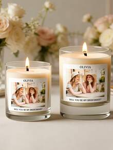 2/4/6/8/15pcs Custom Photo Candle Label Stickers, Customize Photo And Text,Bridesmaid Proposal, Personalized Candle Label Stickers, Bridesmaid Gifts, Photo Gifts, Custom Photo Gift, Bridesmaid Candle Label Stickers,Will You Be My Bridesmaid, Bridesmaid Proposal Gift, Cutom Bridal Party Gift, Bridesmaid Face - Multicolor - View 5