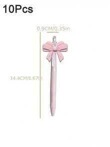 10 chiếc bút bi nơ hồng trang trí tiệc | Giá trị thẩm mỹ cao, chất liệu nhựa, phù hợp cho nhiều dịp khác nhau như sinh nhật, đám cưới và lễ tốt nghiệp. - Tròn - Xem 8