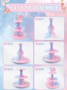 1 Bộ Giá đỡ bánh giấy trang trí tiệc tiết lộ giới tính hình gấu hồng và xanh dương, giá trưng bày bánh cupcake, khay bánh giấy để trang trí bánh, trang trí bàn tiệc tiết lộ giới tính chủ đề gấu, trang trí tiệc mừng em bé, trang trí phòng, trang trí tiệc sinh nhật chủ đề gấu, quà tặng tiệc, đồ dùng cho tiệc mừng em bé, trang trí ngày lễ, trang trí nhà bếp. - Gấu xanh nhạt - Xem 8