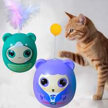 Interactive Cat Toy - Cute Bear Design - Automatic Swinging Cat Teaser, Stress Relief & Interactive Fun - Keep Cats Entertained, Overcome Boredom - Self-Play Cat Toy - Multicolor - View 4