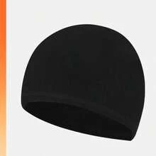 1pcs Simple Style Plain Color Skull Beanie For Men & Women, Casual Sportive Breathable Beanie Hat For Outdoor Sports For Men & Women, Fitted Hats - 深灰冬 - 查看 6