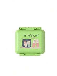 Mini 6-Slot Portable Pill Case, Medicine Storage Box, Travel Pill Box Printed With "My Medicine Bag" And Pill Pattern, 6-Slot Weekly Pill Organizer, First-Time Travel Pill Storage Box, Daily Vitamin Pill Box, Pocket Pill Case, Charming Storage Box, Household & Travel Essential - Multicolor - View 13