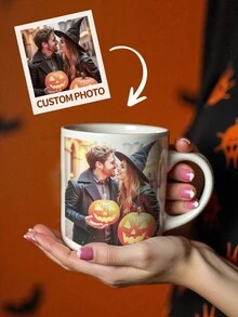 1 pezzo Tazza personalizzata con foto, tazza da caffè con tema personalizzato di Ognissanti, crea memorabilia fotografica personalizzata unica e duratura, tazza personalizzata per anniversario, regalo per il riscaldamento della casa, regalo di Ognissanti, regalo di San Valentino, regalo ideale per lui, regalo ideale per lei, ragazzo, papà, ragazza, mamma, famiglia, amici - Foto personalizzate - Visualizzare 7