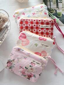 可爱蝴蝶结手拿包，便携式耳机线收纳包，迷你零钱包，口红化妆包 - 彩色 - 查看 6