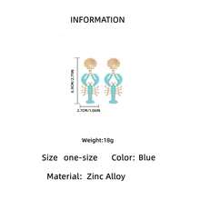 1对新款海洋风贝壳龙虾吊坠耳环，简约时尚，女士款 - 龍蝦 - 查看 12