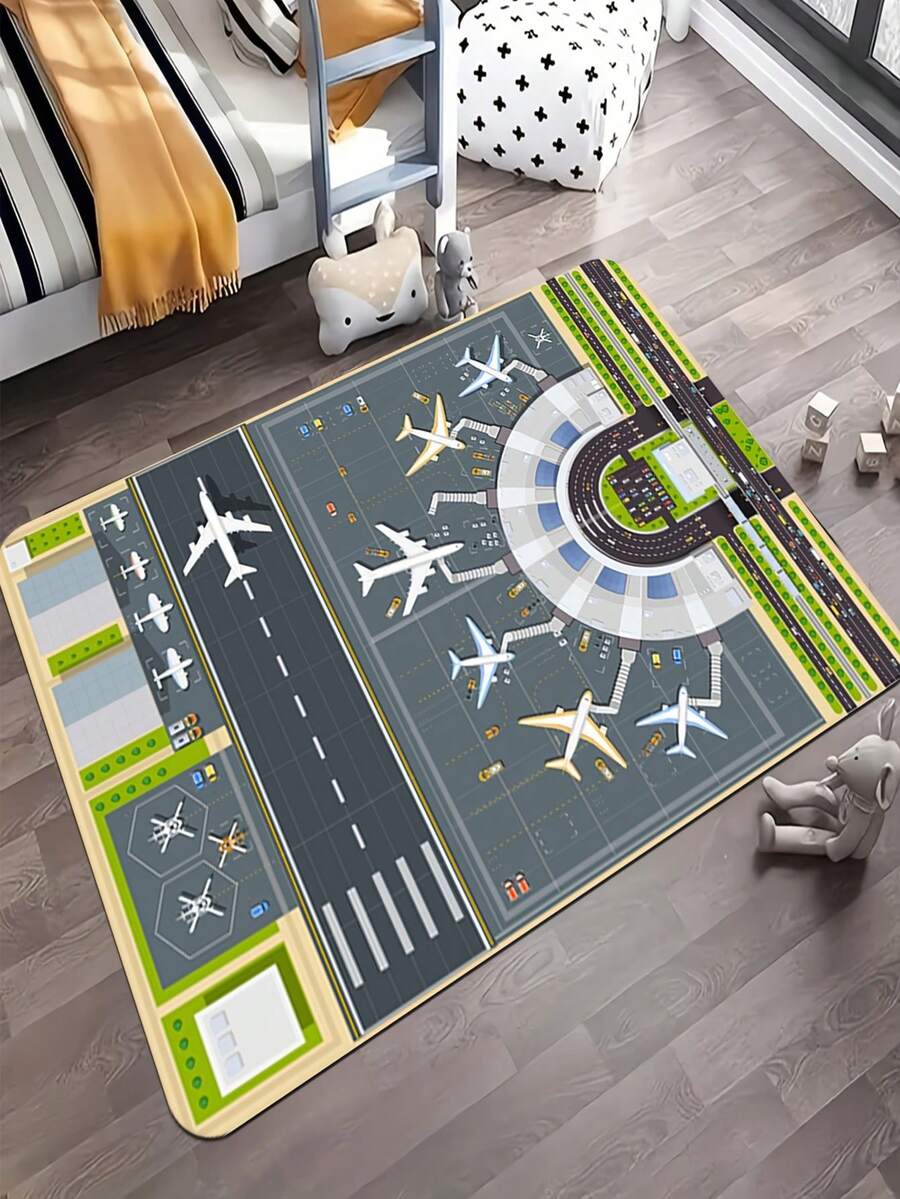 Thảm nhung chơi cho trẻ em - Thảm nhung hình máy bay, sân bay, thảm phòng chơi game, thảm phòng tắm, thảm nhà bếp, thảm phòng khách, thảm phòng ngủ, thảm chùi chân trong nhà, màu sắc tươi sáng, chủ đề giáo dục cho trẻ em, thảm trang trí nhà cửa, hình dáng trang nhã + nhiều kích cỡ, mặt sau chống trượt + có thể giặt, dày và mềm mại cho phòng khách/phòng ăn/ban công, mang lại sự ấm áp cho những ngày lễ, hỗ trợ lối sống thoải mái. - Nhiều màu - Xem 1