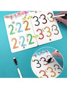 2-8岁儿童专注力控笔训练卡，学前儿童书写练习思维发展早期教育教学工具 - 彩色 - 查看 4