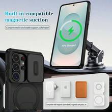 Foldable Stand Phone Case With Sliding Camera Cover + [Full Camera Protection] For Galaxy S26Ultra S25Ultra/A55/A56/A16/A17/A26/A36, Also Compatible With S26 S24/S24 FE/S25/S25/S25 FE Magnetic Car Mount Holder, Matte Finish Anti-Drop Phone Protective Case, Sliding Phone Case, Fashion Phone Case, Christmas Gift, Winter Gift - Black - View 7