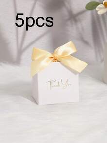 5/10pcs Mini Gift Boxes, Special Paper Material Solid Color Gift Boxes With Bow Ribbon, Foil "Thank You" Text, Suitable For Various Festivals, Parties, Weddings, Birthdays Small Gift Decoration, Christmas Candy, Chocolate, Snacks And Small Gift Packaging - Multicolor - View 22