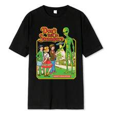Horror Comic Series Don'T Talk To Strangers Education Men T Shirts Fashion Cotton Shirt Loose T-Shirt Summer Soft Tshirt - màu đen - Xem 1